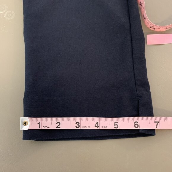 J Jill Womens 18P Pants Essential Cotton Stretch Ankle Navy Blue Pockets Stretch - Picture 14 of 15